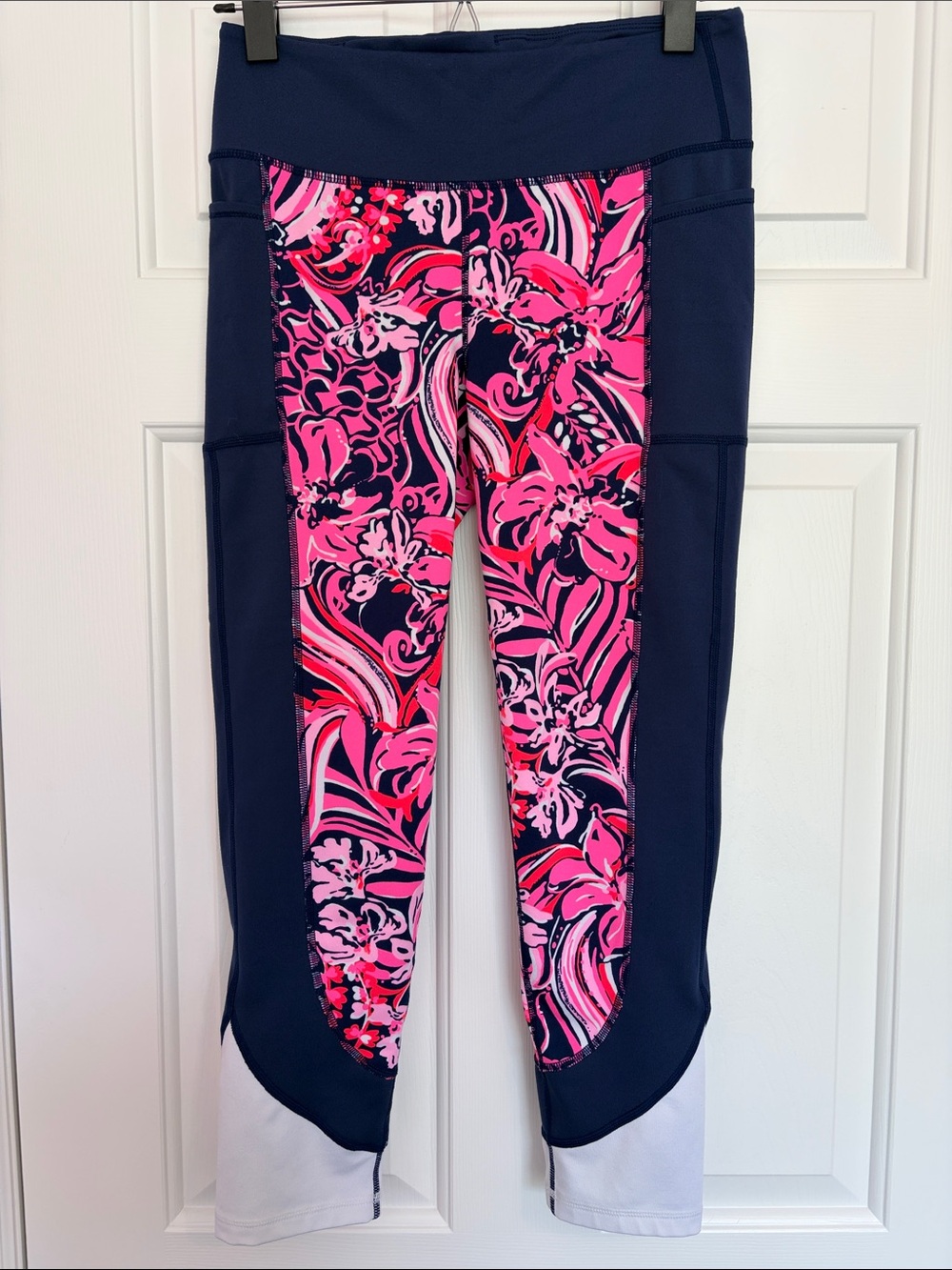 Lilly Pulitzer Weekender Mid Rise Leggings Low Tide Navy Size Medium